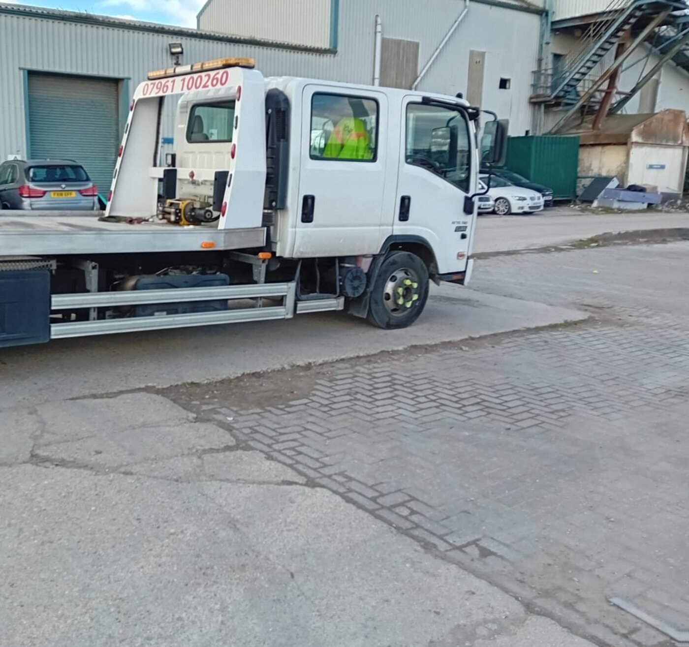 Secure vehicle storage yard at Standard Wharf, Erith